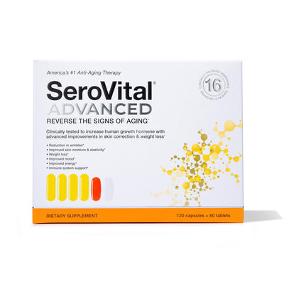 A box of anti-aging therapy SeroVital ADVANCED on a white background