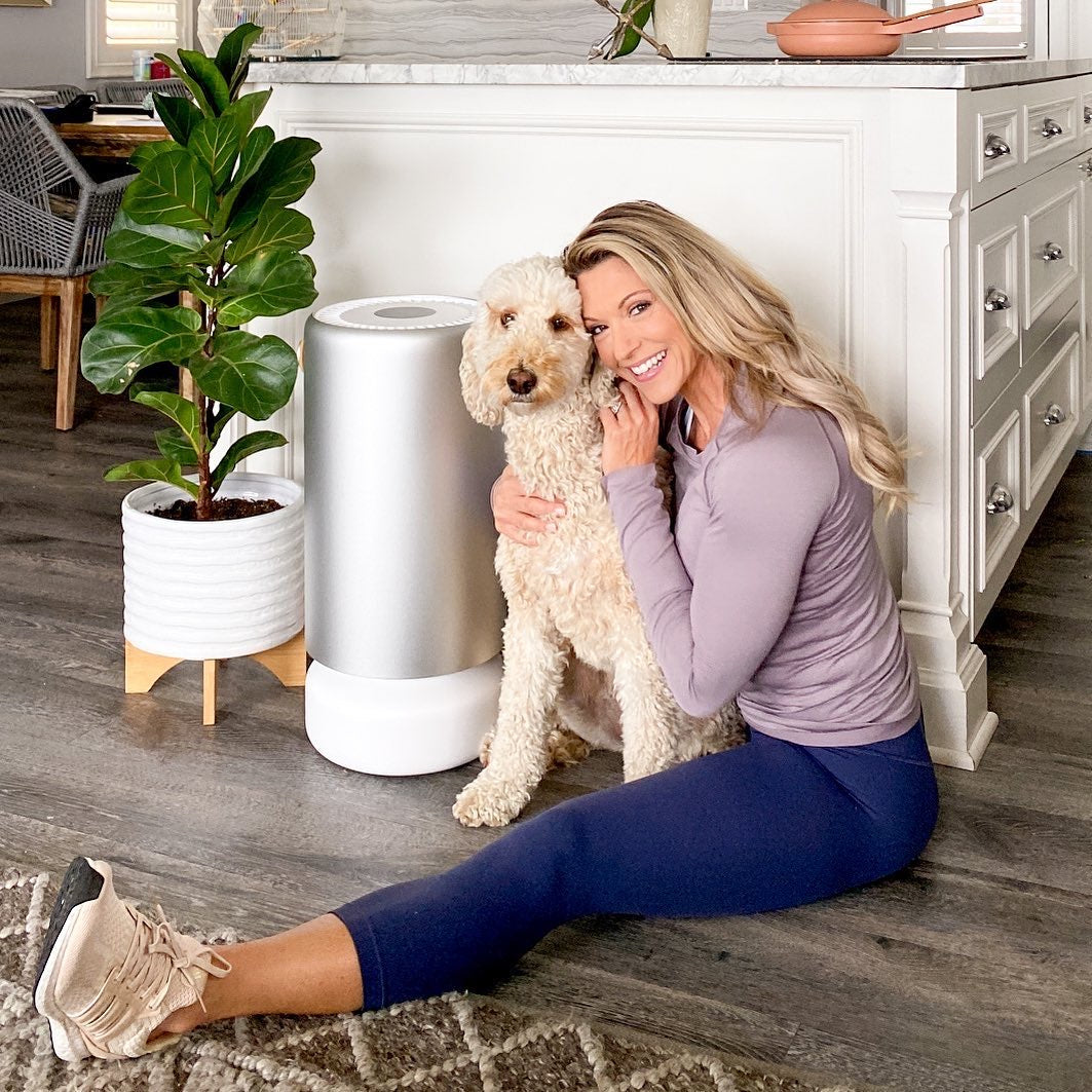 Kim Lyons with her dog