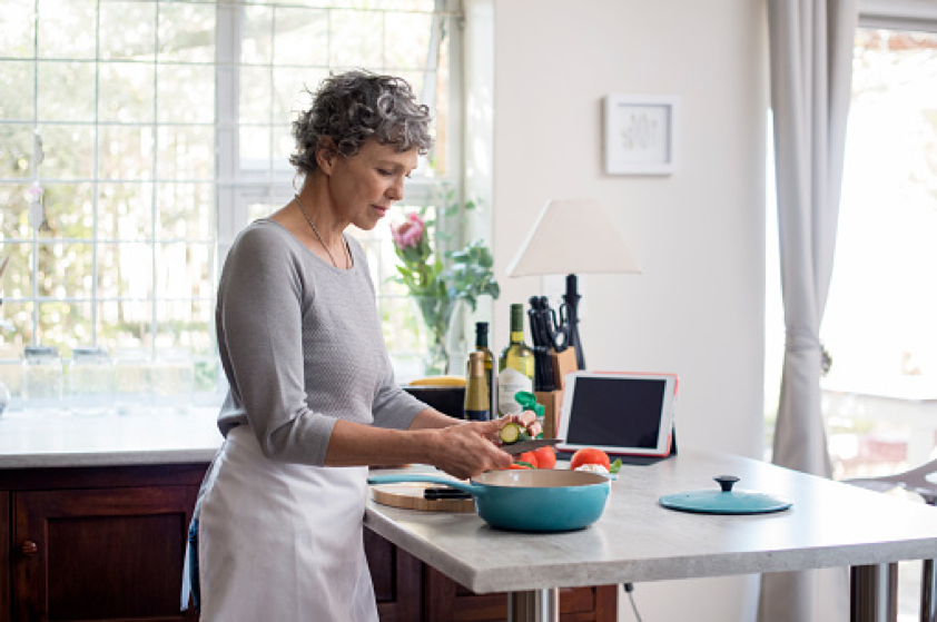 woman cooking healthy lifestyle