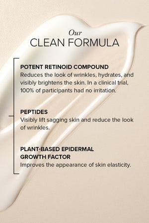A smear of the visibly lifting formula showing its smooth texture