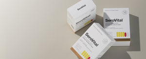 SeroVital product boxes on a light gray background