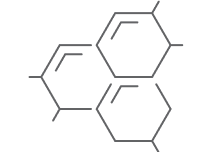 This image shows a structural diagram of a chemical compound, depicted as two interconnected hexagonal rings with additional lines and bonds, representing a molecule.