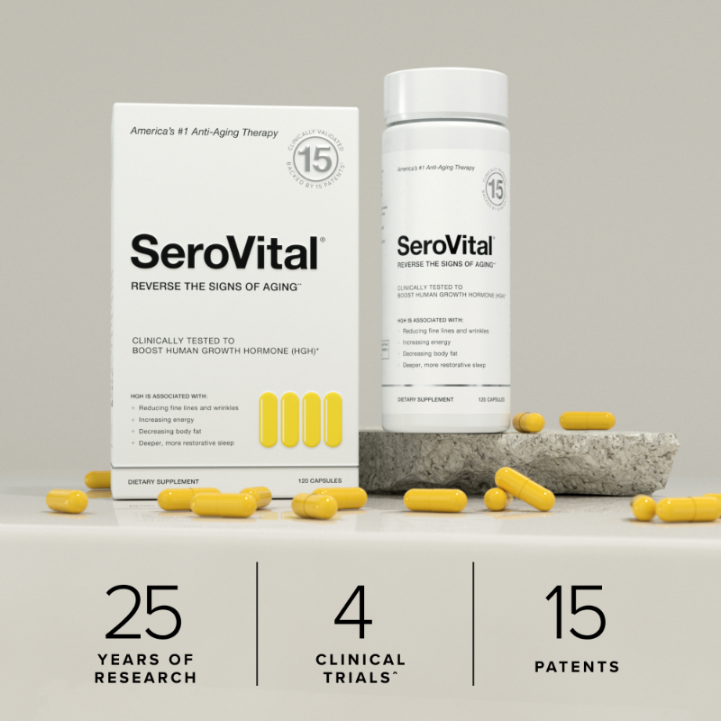 SeroVital box and bottle: "America&