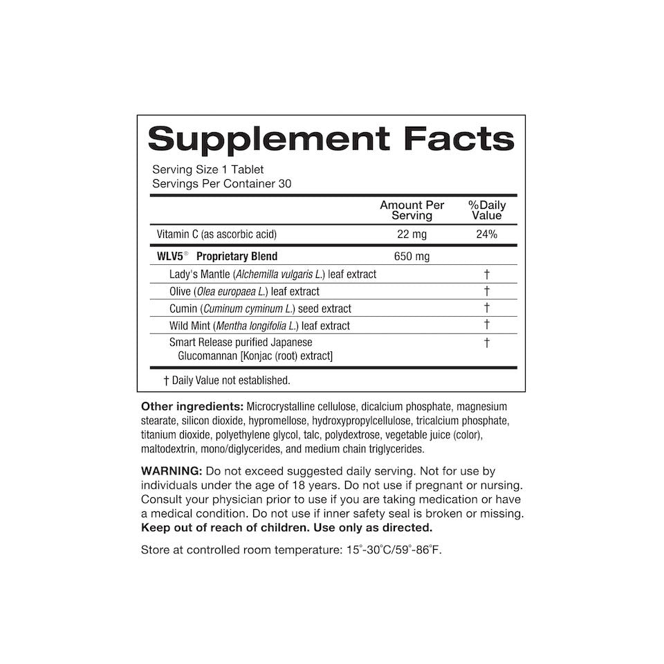 A supplement facts box showing the ingredients in LipoValin weight loss compound