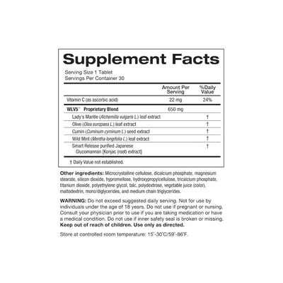 A supplement facts box showing the ingredients in LipoValin weight loss compound