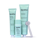 SeroVital dental care products including toothpaste and polish on a white background