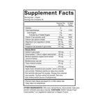 This is a Supplement Facts label for a product, detailing the nutritional information per serving. It lists a serving size of 1 packet with 28 servings per container.