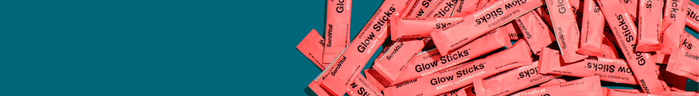 Glow sticks with 'Glow Sticks' text on a teal background