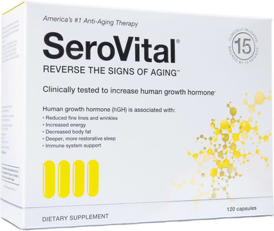 A box of SeroVital anti-aging supplement on a white background