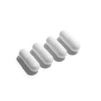 Four white ClearBalance capsules by SeroVital arranged in a diagonal row on a white background